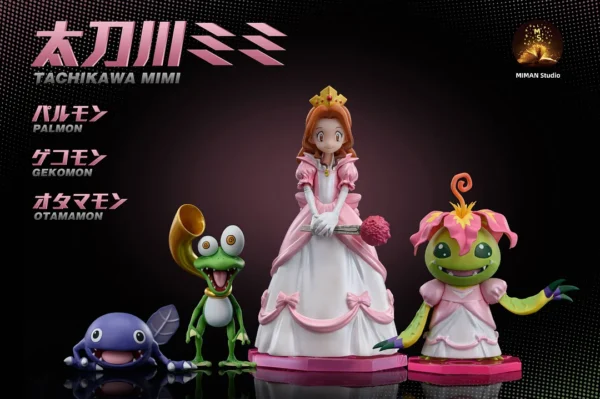 Princess Mimi Tachikawa, Princess Palmon, Gekomon & Otamamon - Digimon Resin Statue - MIMAN Studios [In Stock]