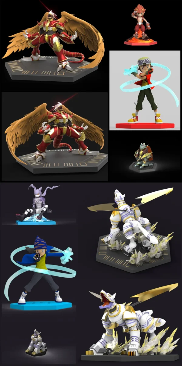 Megahouse Scale Vritramon & Garummon Set - Digimon Resin Statue - DMX Studios [In Stock]