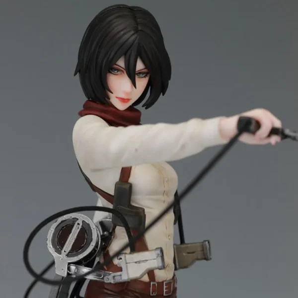 1/7 Attack on Titan Shingeki no Kyojin Mikasa Ackerman GK Unpainted Unassambled Resin White Model Kit Toys - Image 4