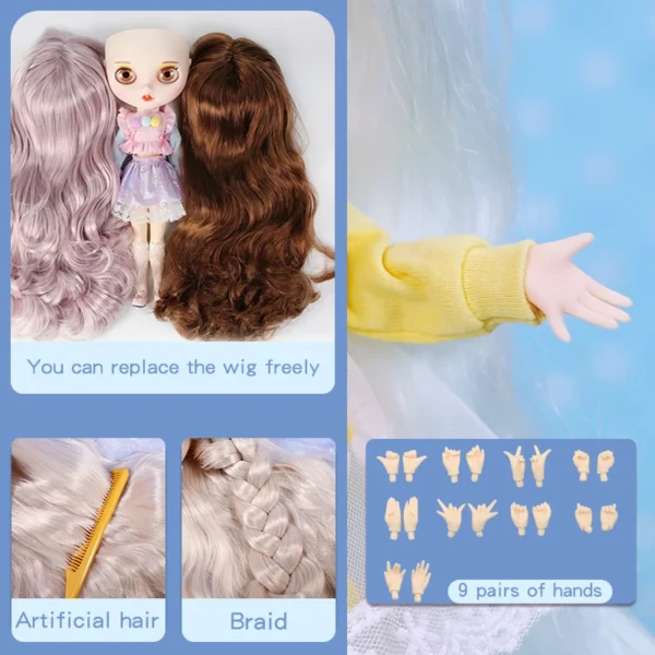 ICY DBS Blyth Doll Combo Clothes Shoes Hand Set Included Children Toy Gift 1/6 BJD Ob24 Anime Girl Azone M - Image 6