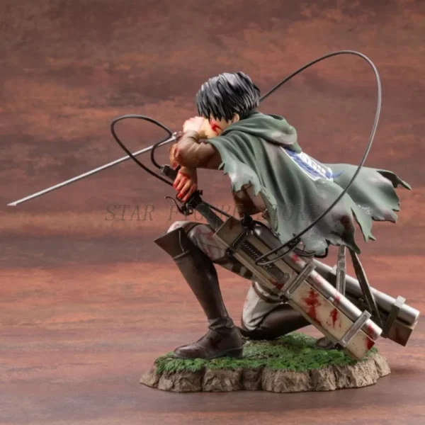 Attack On Titan Action Figure Levi Ackerman Figurine 18cm Collection Shingeki no Kyojin Statue Battle Damage Rivaille Model Toys - Image 4