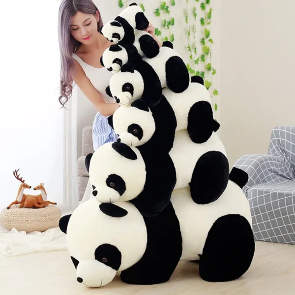 18cm Kawaii Plush Panda Toys Lovely Pillow Panda with Bamboo Leaves Stuffed Soft Animal Bear Nice Birthday Gift for Children - Image 3