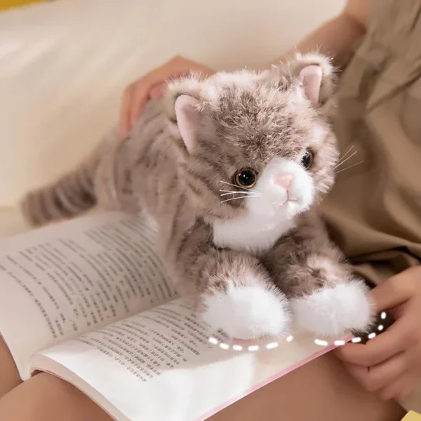 New Cute Simulation Cat Plush Toys Soft Stuffed 5 Colour Kitten Model Fake Cat Realist Animals Kids Girls Valentine's Day Gift - Image 5