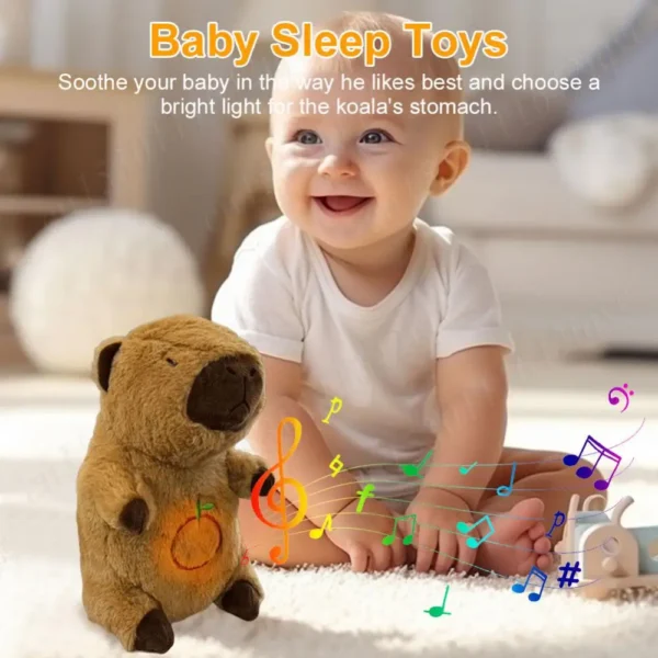 Baby Plush Doll Breathing Bear Baby Soothing Otter Toy Kids Music Sleep Playmate Sleeping Companion Sound Light Doll Toy Gifts - Image 6