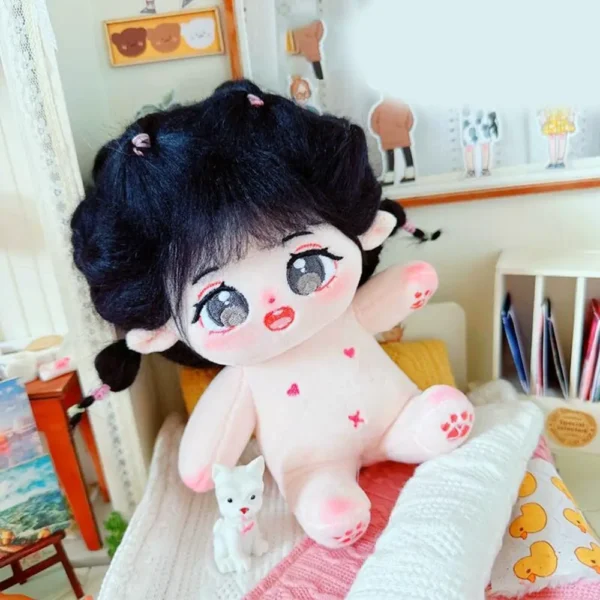 20cm Cotton Doll Soft Stuffed Plush Doll Dress Up Dolls Cute Plush Toy Anime Can Be Placed in A Shape Nude Doll Accessories - Image 2