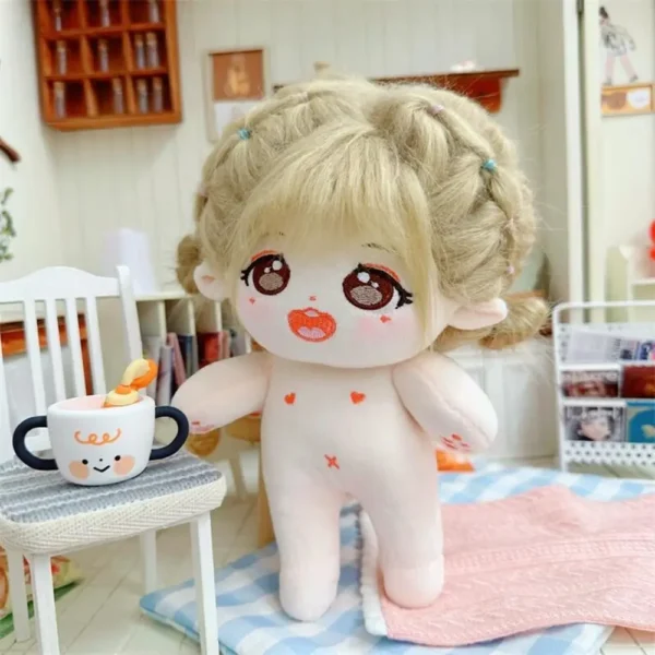 20cm Cotton Doll Soft Stuffed Plush Doll Dress Up Dolls Cute Plush Toy Anime Can Be Placed in A Shape Nude Doll Accessories - Image 3