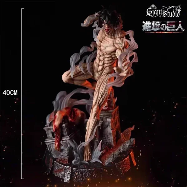 38cm Attack On Titan Anime Figures The Armored Figure Titan Eren Jager Action Figurine Model Pvc Statue Doll Ornament Toys Gifts