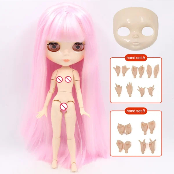 ICY DBS Blyth Doll Joint Body 30CM BJD Toy White Shiny Face and frosted Face with Extra Hands AB and Panel 1/6 DIY Fashion Doll - Image 5