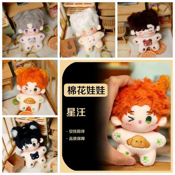 10cm Kawaii Mini Idol Doll Anime Plush Star Dolls Stuffed Customization Figure Toys Crying Cotton Baby Plushies Toys Fans Gift - Image 4