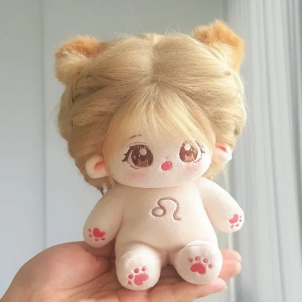 20cm Kawaii Plush Cotton Doll Cute Lovely Naked Stuffed Toy DIY Zodiac Idol Dolls Girls Kids Girlfriends Collection Gift - Image 4