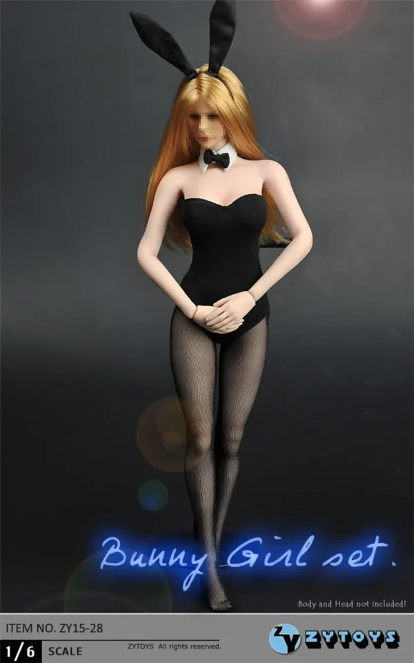 ZYTOYS 1/6 Scale female dolls clothes sexy bunny girl suit fit 12'' action figure body model - Image 3