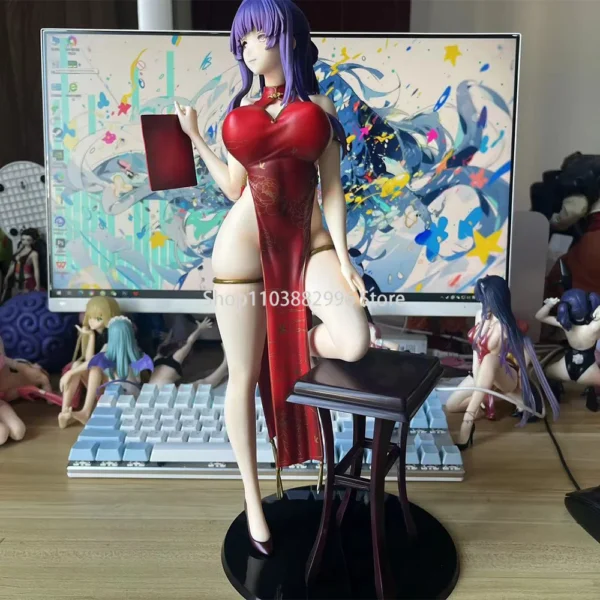 40cm Super Size Native Japanese Anime Girl Cast Off Figure Cheongsam Girl 1/4 Action Figurine Adult Anime Statue Decoration - Image 2