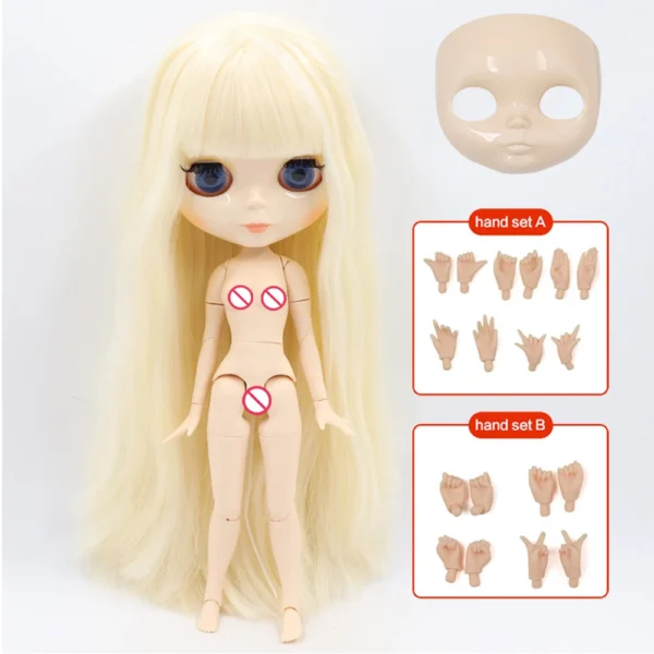 ICY DBS Blyth Doll Joint Body 30CM BJD Toy White Shiny Face and frosted Face with Extra Hands AB and Panel 1/6 DIY Fashion Doll - Image 2