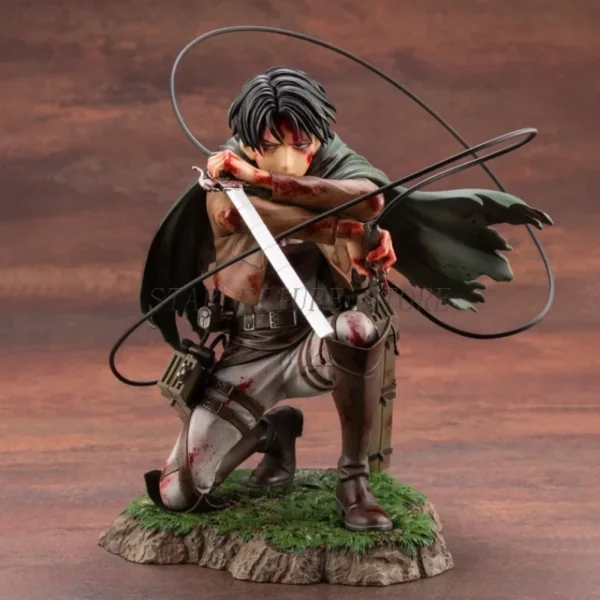 Attack On Titan Action Figure Levi Ackerman Figurine 18cm Collection Shingeki no Kyojin Statue Battle Damage Rivaille Model Toys - Image 2