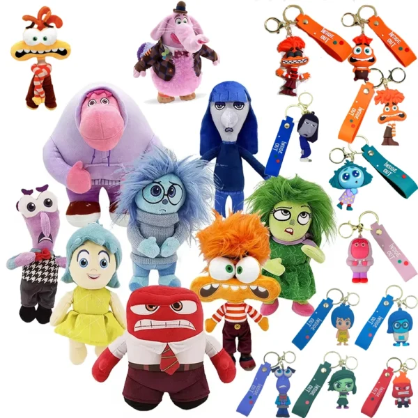 Inside Out 2 Plush Dolls Inside Out Plush Toy Cute Cartoon Plushie Doll Soft Stuffed Anime Periphery Toys Kids Birthday Gifts