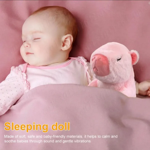 Baby Plush Doll Breathing Bear Baby Soothing Otter Toy Kids Music Sleep Playmate Sleeping Companion Sound Light Doll Toy Gifts - Image 4