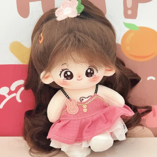 20cm Idol Doll Plush Cotton Star Dolls Kawaii Stuffed Baby Plushies bear overalls No Attributes Dolls Toys Kids Collection Gift - Image 4