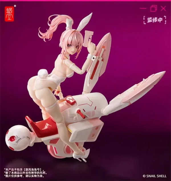 In Stock Snail Shell 1/12 Scale Lovely Rabbit Girl Aileen Pink Vehicle Female Warrior Full Set 6in Action Figures Body Doll Toy - Image 3