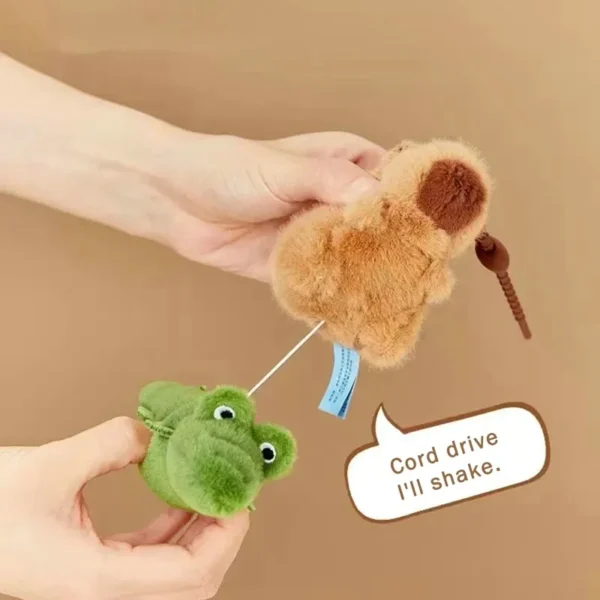 Cute Cartoon Capybara Pendant Plush Toy 15cm Stay Wire Crocodile Goose Dog Cute Kapila Keychain Doll Desktop Doll Car Pendant - Image 4