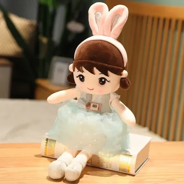 45cm Kawaii Plush Girl Dolls with Rabbit Ear Soft Stuffed Dolls Lovely Plush Toys Girl Toys Kids Birthday Valentine Gift - Image 4