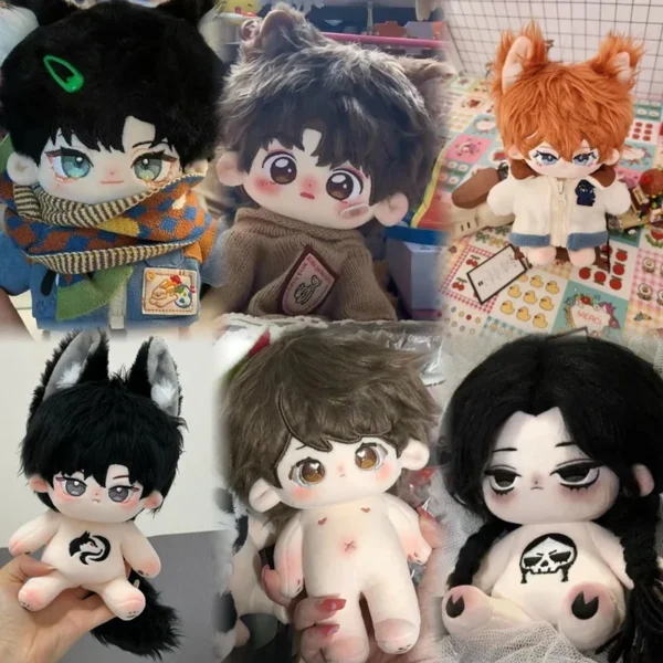 20cm Kawaii Idol Doll Plush Princess Dolls Stuffed Figure Toys Cotton Baby Plushies Toys With Skeleton Fans Collection Gifts