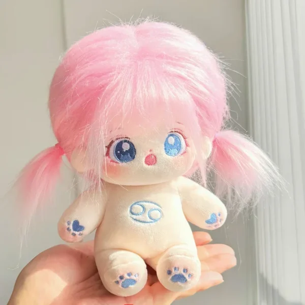 20cm Kawaii Plush Cotton Doll Cute Lovely Naked Stuffed Toy DIY Zodiac Idol Dolls Girls Kids Girlfriends Collection Gift - Image 5