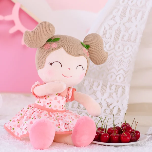 Gloveleya Stuffed Toys Cherry Girl Plush Doll Baby Girl Gifts Cloth Dolls Christmas Gifts Ideas Birthday Gifts Doll Pink - Image 5