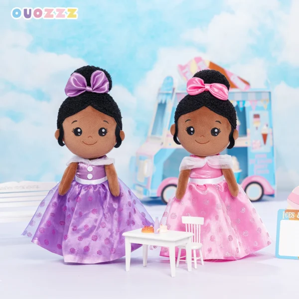 OUOZZZ Plush Dolls for Girls African American Rag Doll Kawaii Soft Stuffed Plush Doll Toys Children Reborn Gifts - Image 4