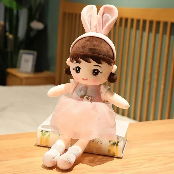 45cm Kawaii Plush Girl Dolls with Rabbit Ear Soft Stuffed Dolls Lovely Plush Toys Girl Toys Kids Birthday Valentine Gift - Image 5