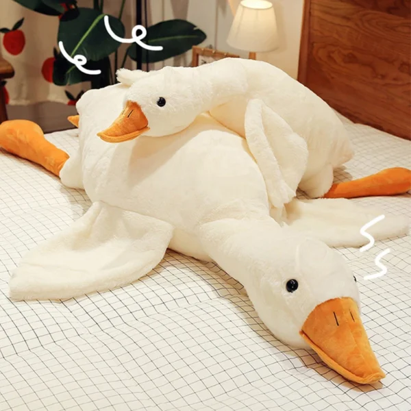 50-190cm Goose Stuffed Plush Cute Fluffy White Goose Plush Toy Kawaii Duck Sleep Pillow Cushion Soft Stuffed Animal Doll Gift - Image 3