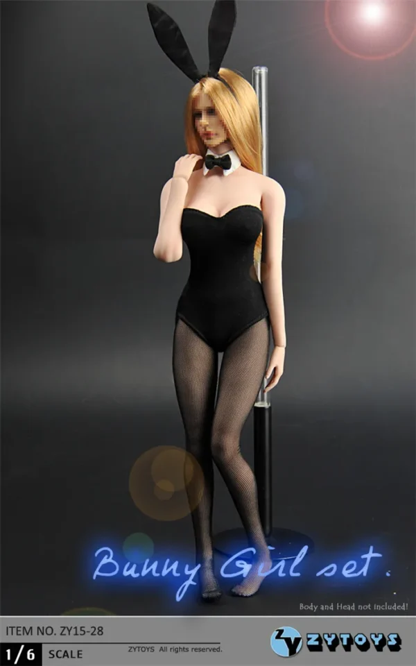 ZYTOYS 1/6 Scale female dolls clothes sexy bunny girl suit fit 12'' action figure body model - Image 4