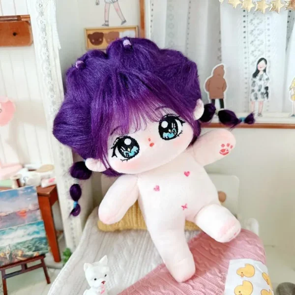 20cm Cotton Doll Soft Stuffed Plush Doll Dress Up Dolls Cute Plush Toy Anime Can Be Placed in A Shape Nude Doll Accessories