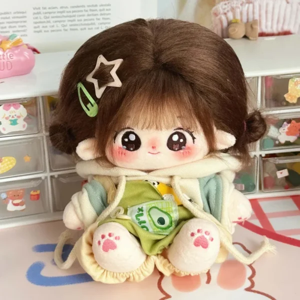 20cm Idol Doll Plush Cotton Star Dolls Kawaii Stuffed Baby Plushies bear overalls No Attributes Dolls Toys Kids Collection Gift - Image 5