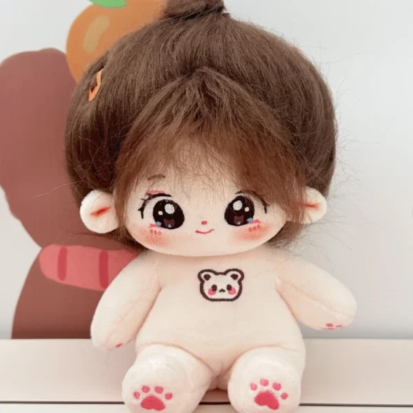 20cm Idol Doll Plush Cotton Star Dolls Kawaii Stuffed Baby Plushies bear overalls No Attributes Dolls Toys Kids Collection Gift - Image 6