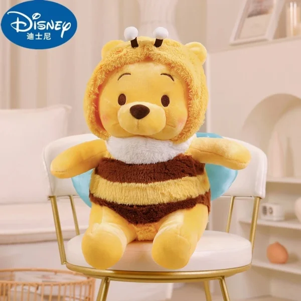 50cm Genuine Disney Bee Winnie The Pooh Plush Toys Pillow Kawaii Anime Bear Stuffed Doll Toys For Children's Birthday Xmas Gifts